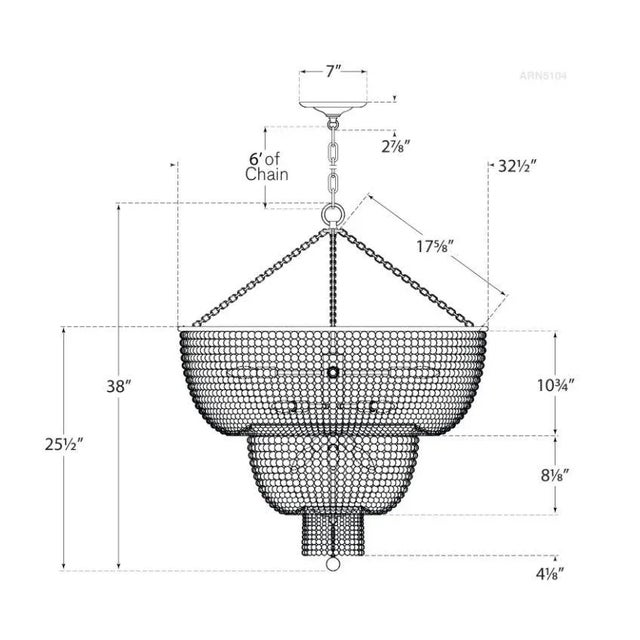 Traditional AERIN for Visual Comfort Signature Jacqueline Two-Tier Chandelier in Hand-Rubbed Antique Brass with Clear Glass For Sale - Image 3 of 3