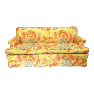 Dorothy Draper Floral Sofa For Sale
