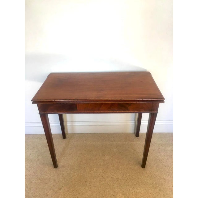 Wood Antique George III Inlaid Mahogany Tea Table For Sale - Image 7 of 13