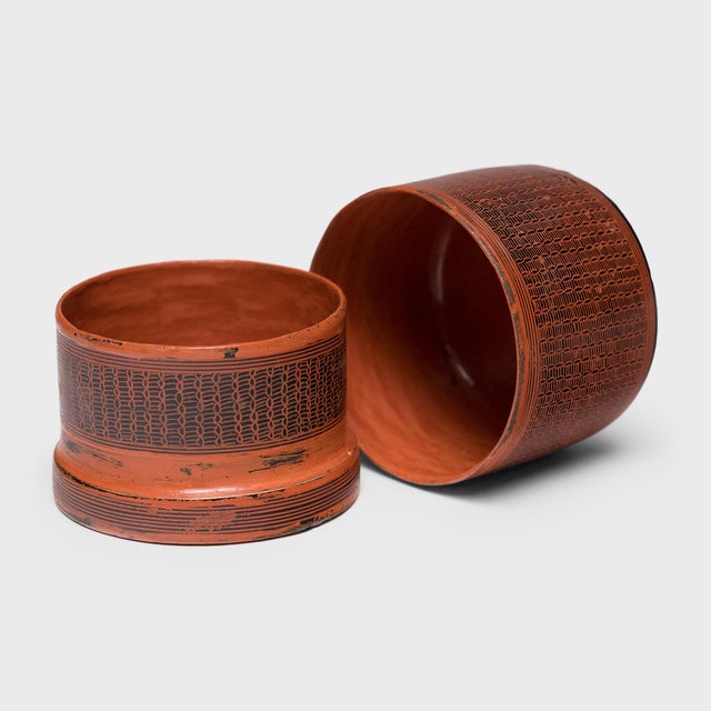 Petite Burmese Yun Betel Box, C. 1900 For Sale - Image 4 of 5