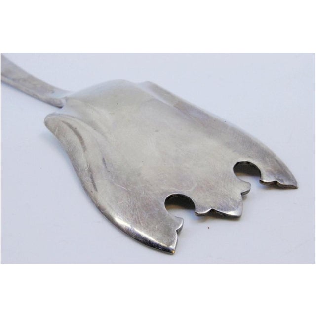 Silver Spaghetti Spoon with Reliefs For Sale - Image 6 of 9