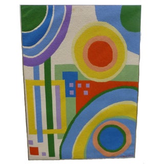 Mid-Century Atomic Needlepoint For Sale