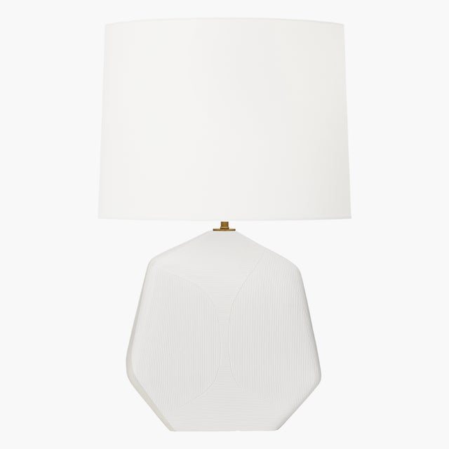 Hable by Visual Comfort Studio Hable Tallulah Table Lamp in Matte White Ceramic For Sale In Greenville, SC - Image 6 of 7