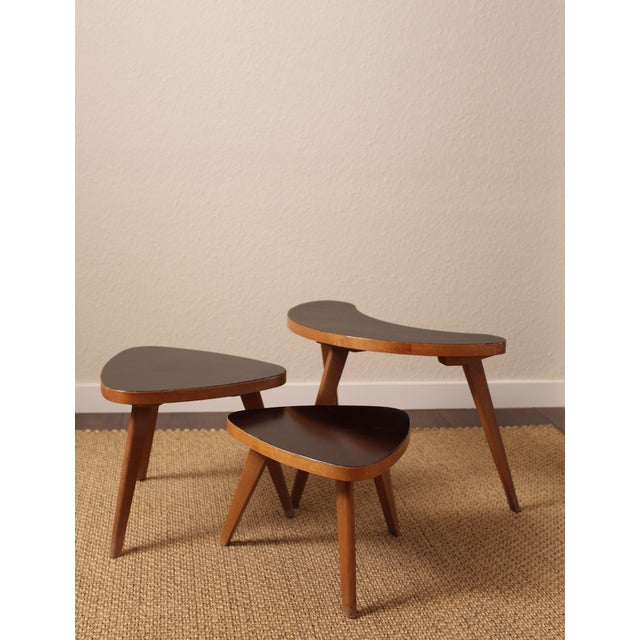 Mid-Century Modern Vintage Sculptural Side Tables by Jean Royère, 1950s, Set of 3 For Sale - Image 3 of 12