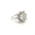 Modern 3.01 Carat Round Cut Lab Grown Diamond Ring With Marquise Cut Diamond Halo For Sale - Image 3 of 6