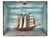 Mid-Century Modern Maritime Diorama with Large Sailing Ship Under Glass, United States, 1950s For Sale - Image 10 of 10