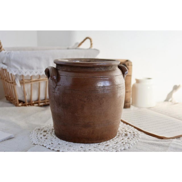 Large Glazed Stoneware Jar For Sale - Image 6 of 8
