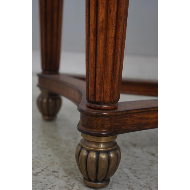 Maitland Smith Regency Style Marble Top Console Table For Sale - Image 13 of 17