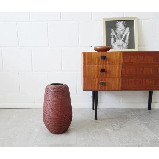 This handmade floor vase was manufactured by Spara Keramik in the 1960s / 1970s. A German studio ceramic vase with...