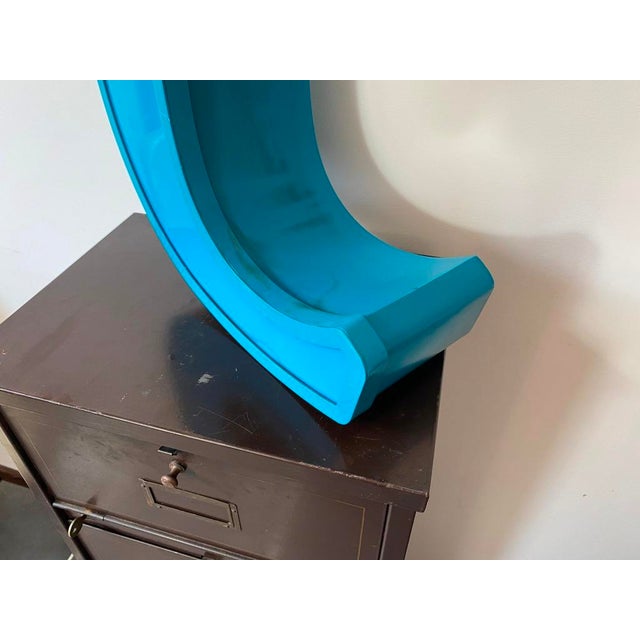 1970s Letter C Sign in Aluminum and Acrylic Glass, 1970s For Sale - Image 5 of 13