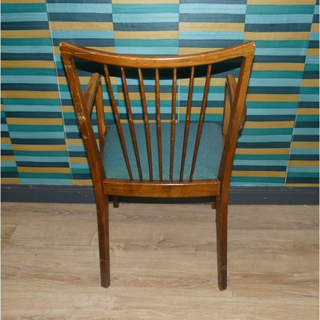 Brown II/56 Spindle Chair Set of Armchairs and Dining Chairs from Musterring, 1956, Set of 5 For Sale - Image 8 of 18