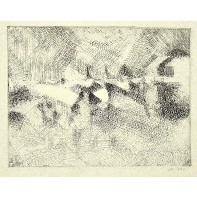 Dansac - Composition - Original Etching On Paper by Dansac - Mid-20th Century For Sale - Image 3 of 3