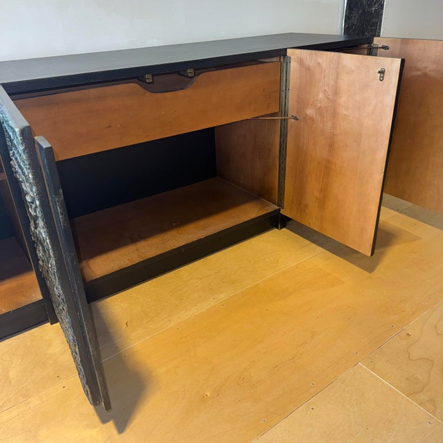 Silver Adrian Pearsall "Goop" Brutalist Console Credenza For Sale - Image 8 of 11