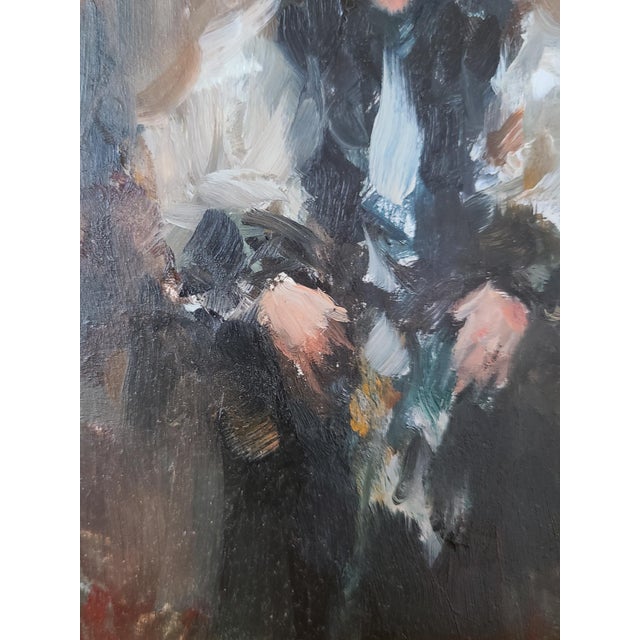 Early 21st Century Ramon Kelley Oil Painting Portrait of a Young Girl in a Victorian Dress For Sale - Image 5 of 11