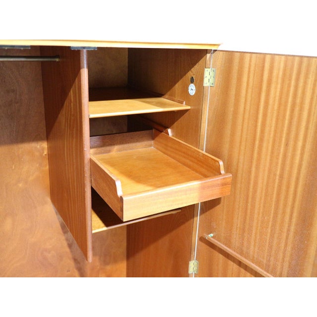Mid Century Modern Teak Wardrobe Armoire by Alfred Cox Danish Style For Sale - Image 15 of 15