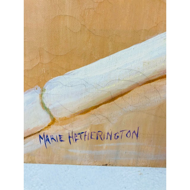 Modern Mid 20th Century Floral Bouquet Still Life Oil Painting on Canvas For Sale - Image 3 of 6