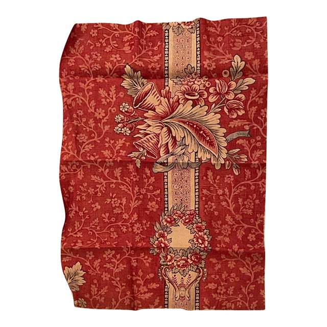 19th Century French Linen Remnant Panel For Sale