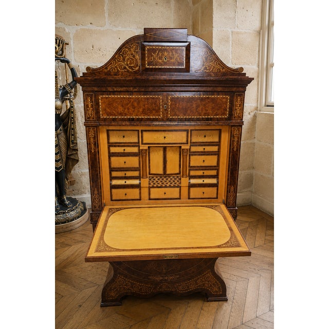 Tulip Secretary Desk with Drop-Front, 1950s For Sale - Image 4 of 18