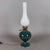 Green Florentine Porcelain Table Lamp with Opaline Glass For Sale - Image 3 of 12