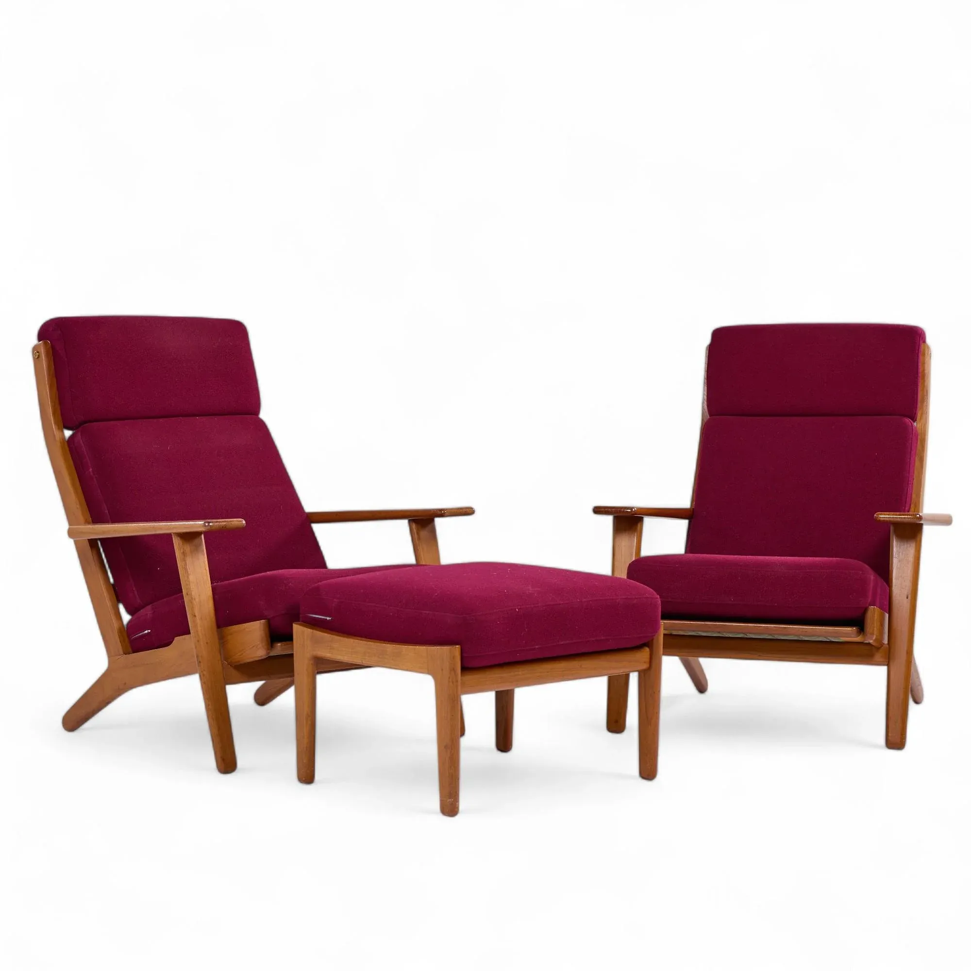 Hans Wegner for Getama Ge-290 Mid Century Danish Teak High Back