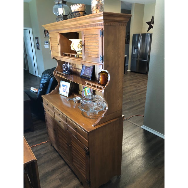 1960s Ethan Allen British Colonial Buffet and Hutch Chairish