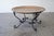 38" Hollywood Regency 1950s Moroccan Hand-Hammered Copper Tray Top Coffee Table With Wrought Iron Base For Sale - Image 12 of 18