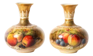 Miniature Vases by William Ricketts for Royal Worcester, 1920s, Set of 2