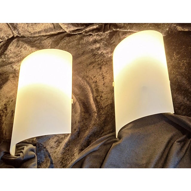 Vintage Wall Lamps in Glass by Honsel, 2000s, Set of 2 For Sale - Image 3 of 8