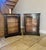 Pair of antique Victorian quality ebonised and amboyna inlaid side cabinets, having ebonised tops above an amboyna inlaid...