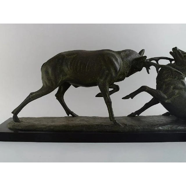 Fighting Deer Colossal Sculpture by Irénée Rochard, France For Sale - Image 5 of 11