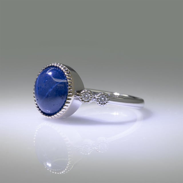 2020s 4.1Ct Star Sapphire Ring With Natural Diamond Accents: Solid 14k Gold, Size 6.75 For Sale - Image 5 of 8