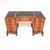 Antique Burr Walnut Pedestal Desk with Leather Top, 1900 For Sale - Image 11 of 11