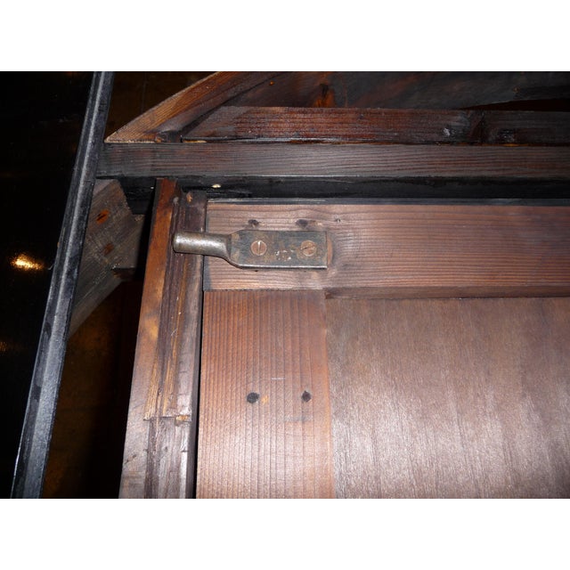 1940s Art Deco Oval Black Lacquer Hall/Foyer Table -Expands to Racetrack For Sale - Image 11 of 11