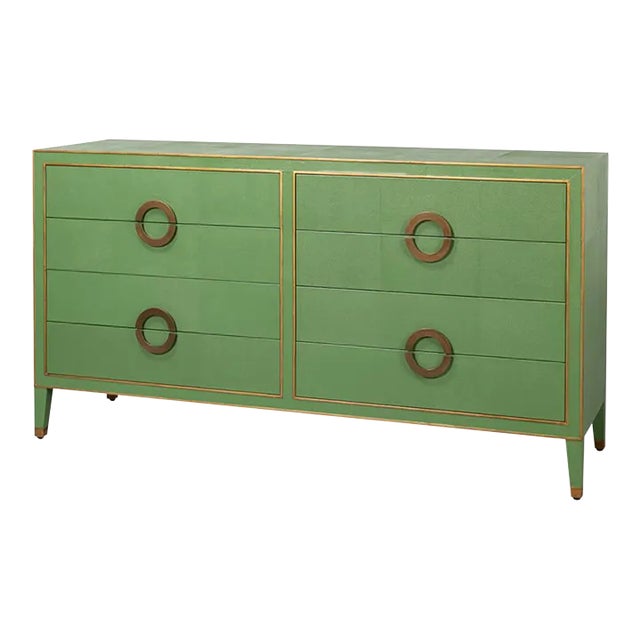Art Deco Style Dresser in Green For Sale