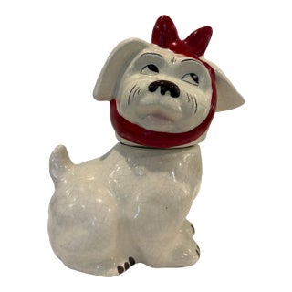Vintage Brush McCoy Pottery Toothache Dog Cookie Jar For Sale