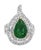 3.93 Carat Pear Colombian Emerald and Diamond 18 Karat White Gold Ring Estate For Sale - Image 18 of 18