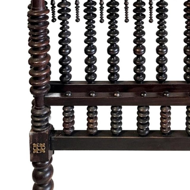 Bobbin Lace Bed in Fine Wood, 17th Century For Sale - Image 3 of 6