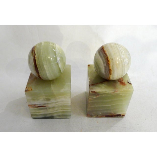 Mid-Century Italian Modernist Sculptural Bookends in Onyx, 1950s, Set of 2 For Sale - Image 10 of 15