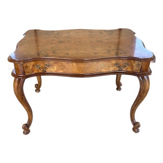 Antique French Inlaid Marquetry Bureau Plat Desk For Sale