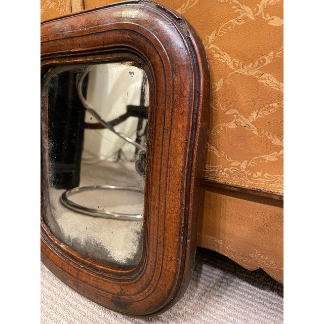 Jacobean 17th Century English Walnut Mirror With Original Glass, Small Scale For Sale - Image 3 of 12