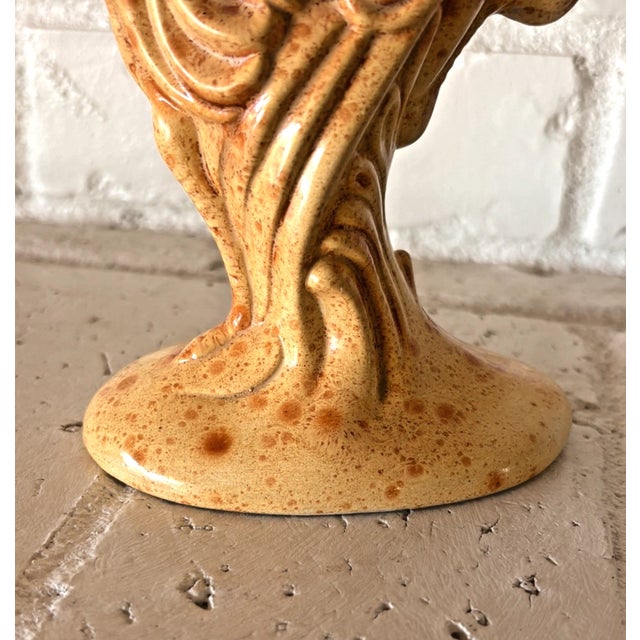 Mid-Century Modern Vintage 1970's MCM Arnel's Pottery Ceramic Hand Painted and Glazed Rooster Figurine For Sale - Image 3 of 5