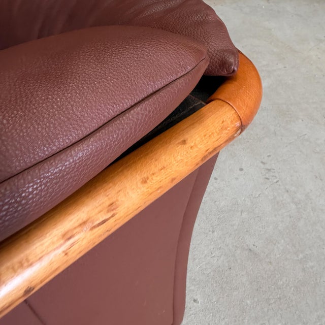 Ekornes Stressless Manhattan 3-Seater Leather Sofa Cognac Birch Scandinavian For Sale - Image 10 of 18