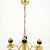 Metal Mid Century Milk Amber Glass 4 Globe Shades Brass Light Fixture Chandelier For Sale - Image 7 of 8