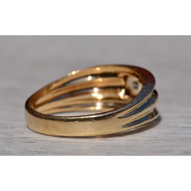 The Holguin: Gentlemen's 14K Gold Cocktail Ring set with Diamonds For Sale In Philadelphia - Image 6 of 10