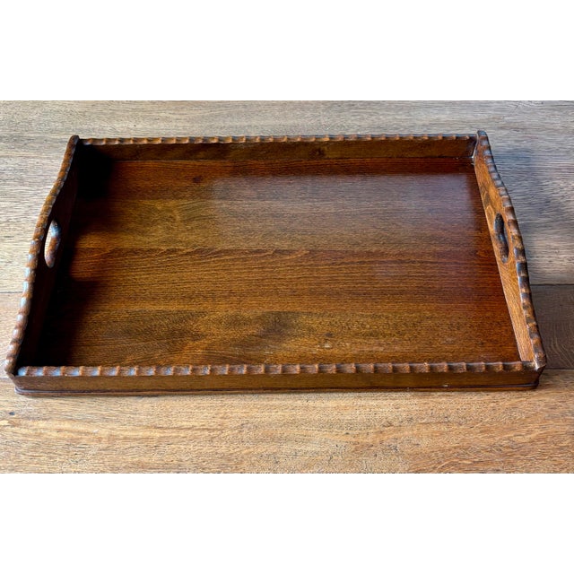 Edwardian English Wood Serving Tray For Sale - Image 4 of 6