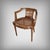 An elegant small office chair in carved walnut, in the louis xvi style, boasting a beautiful neoclassical structure: a...