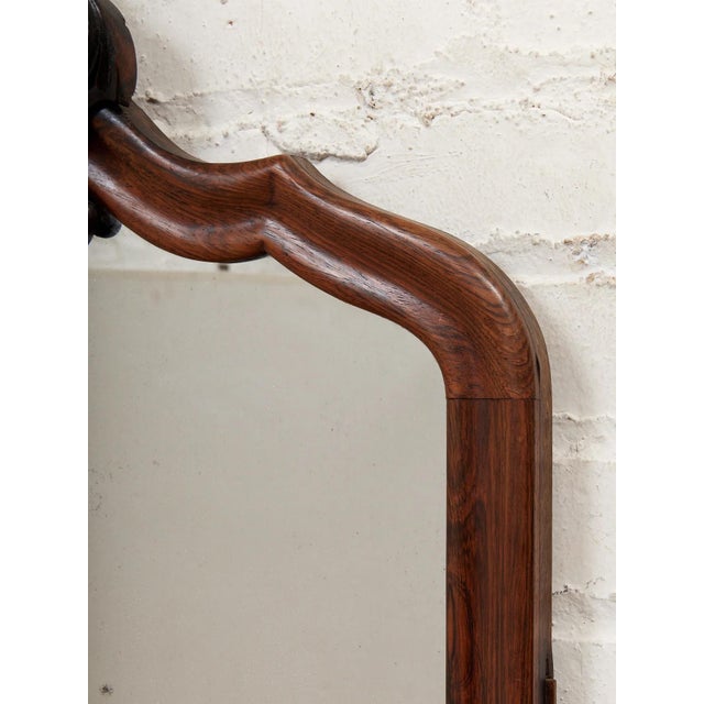Early 20th Century Early 20th Century Victorian Solid Oak Mirror For Sale - Image 5 of 6