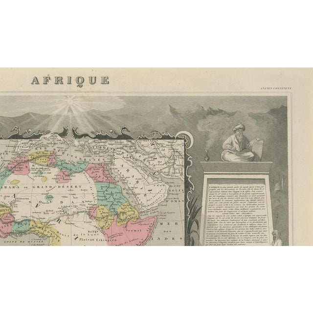 Antique Maps of Europe and Africa by Levasseur, 1845, Set of 2 For Sale - Image 13 of 18