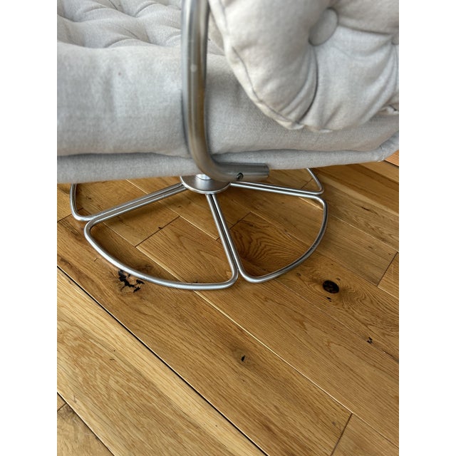 1970s Vintage Chrome Swivel Chair attributed to Terence Conran for Habitat, 1970s For Sale - Image 5 of 11