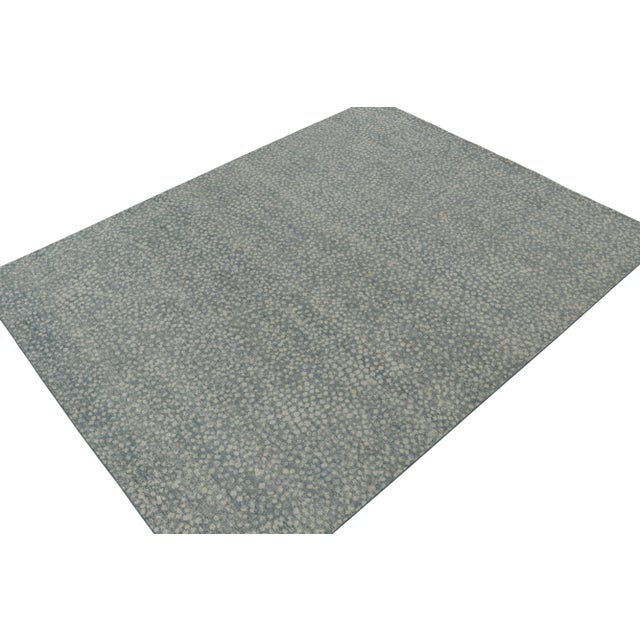 Rug & Kilim Rug & Kilim’s Spot Rug in Dusty Blue, 5x8 For Sale - Image 4 of 8